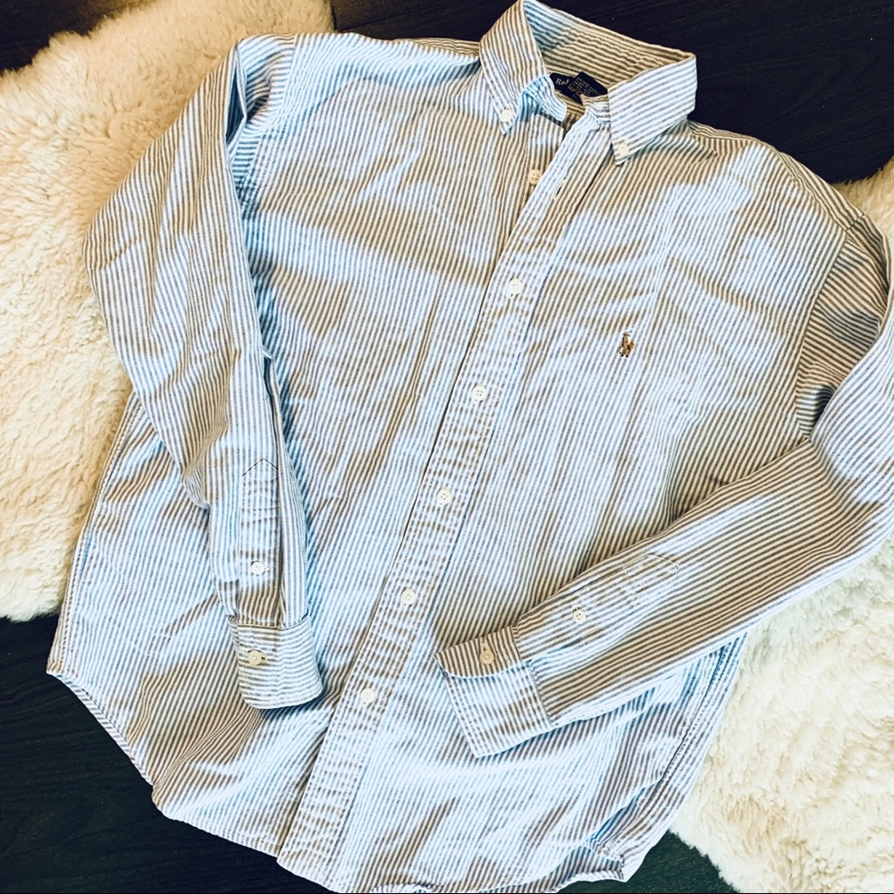 Ralph Lauren | Striped Knit Oxford Shirt